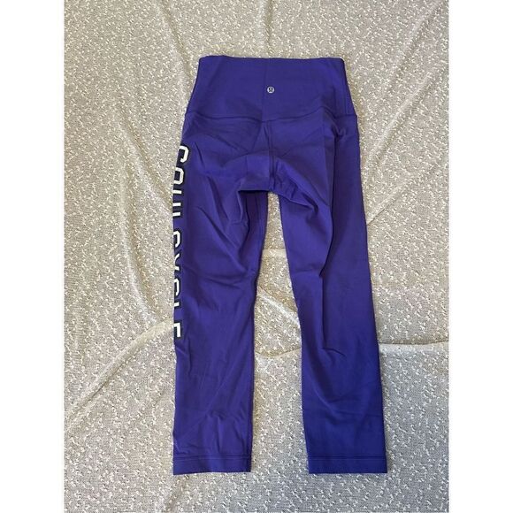 LULULEMON Purple SOUL CYCLE CROPPED LEGGINGS 6 - Picture 2 of 6